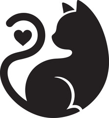 Fototapeta premium black and white cat