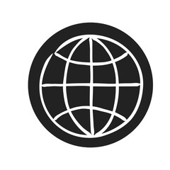 Obraz premium Global Network World Globe Icon