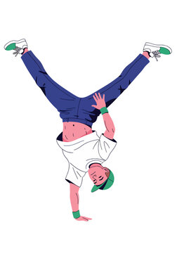 A boys doing freestyle with hip-hop dance pose, blending sport, action, fashion, casual style, energy, joy, and youthful fun