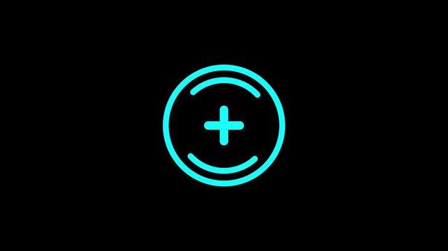 target point animation on black background