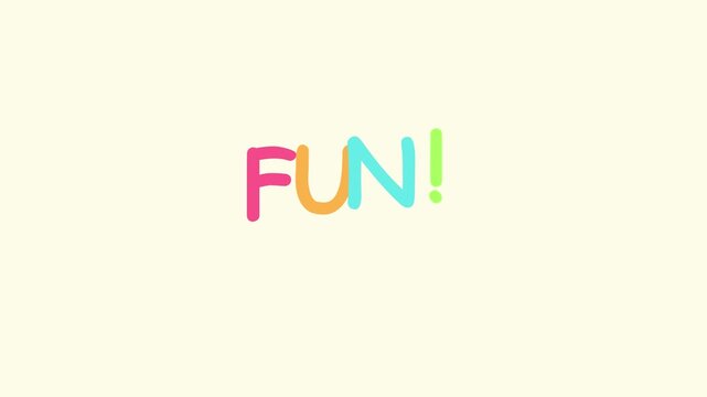 Fun colorful animated text motion for playful branding and social media animation 4k typography motion playful