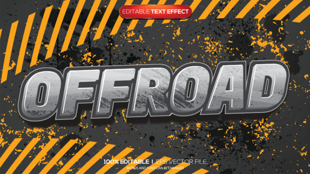 3d text effect offroad theme