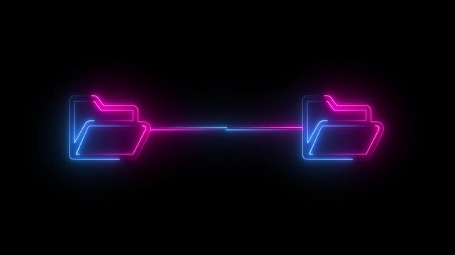 Cloud Based Data Exchange and File Management Tools concept on the transparent background. Motion graphics of Advanced Digital File .