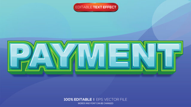 3d text effect payment theme