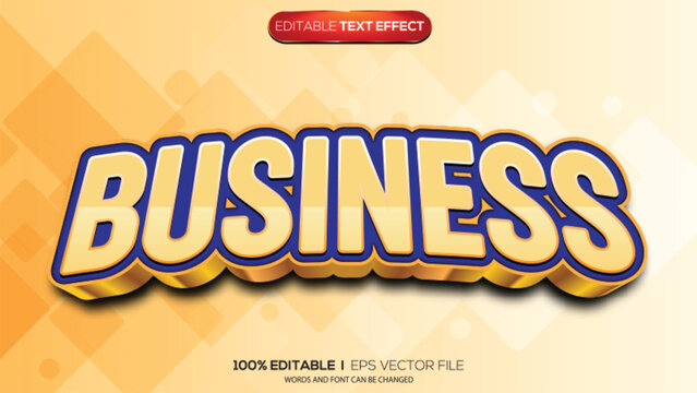 3d text effect business theme