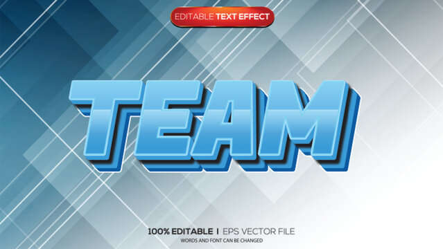 3d text effect team theme