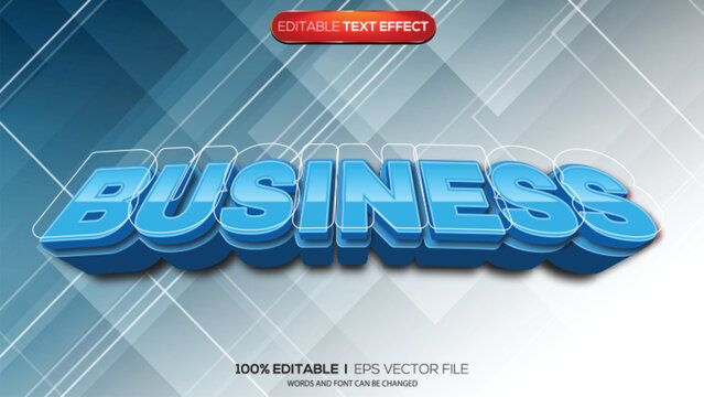 3d text effect business theme