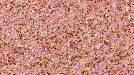 Obraz premium Macro texture of pink slime mixed with sparkling gold, pink, and white glitter