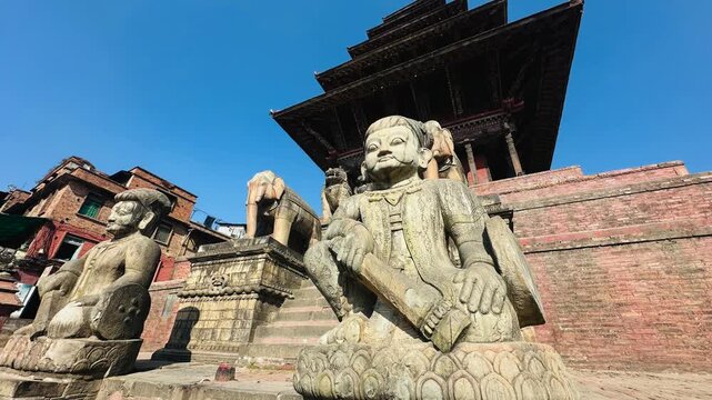 Glimpese of temple of Bhaktapur in Nepal.