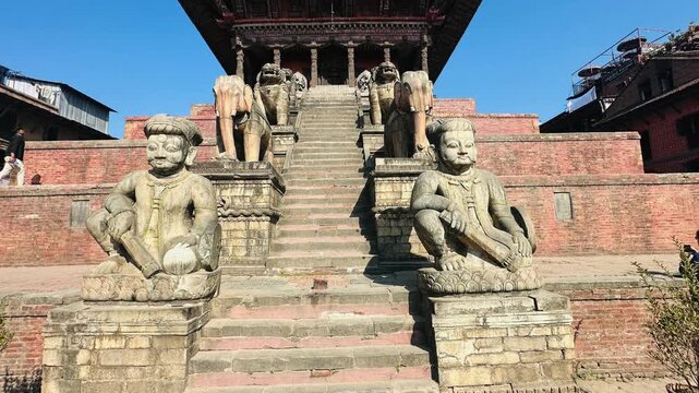 Glimpese of temple of Bhaktapur in Nepal.