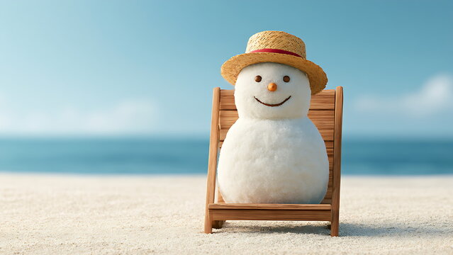 snowman on the beach