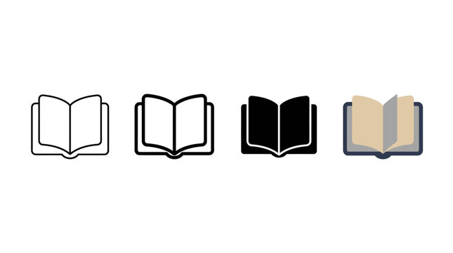 Set of Four Professional Astronomical Telescope Icons Featuring Linear Outline and Flat Color Designs for Scientific Observation and Space Exploration