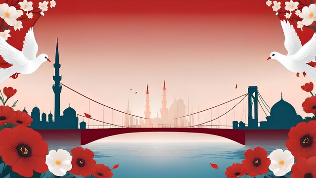 vector illustration of a bridge