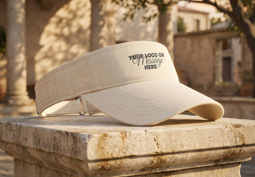 Sport Visor on Pedestal Premium Mockup
