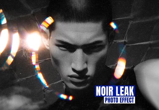 Noir Circle Leak Photo Effect For Poster And Social Media Design