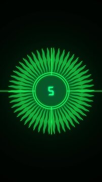 Target reticle animation with green neon Target reticle digital crosshair scope Target reticle technology interface graphic on black background