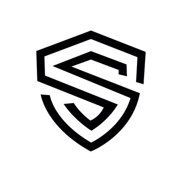 Minimalist black letter S logo design with pixelated digital dispersion effect for tech and creative brands