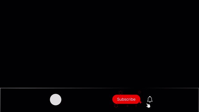 Animated YouTube subscribe button with bell notification interaction for channel growth.