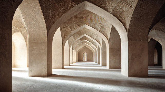 Ancient arched hallway