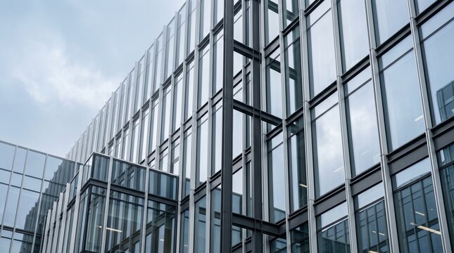Modern Glass Office Building Facade Architecture