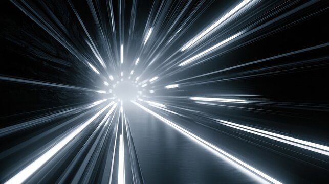 A light tube represents a vpn tunnel carrying home data through a white and hostile environment. The scene conveys the concept of data security.