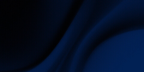Obraz premium luxury blue abstract background halftone style and smooth gradient curve from blue to black