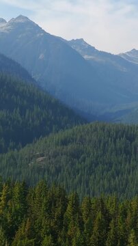 Aerial view of stunning mountain landscape. Taken near Vancouver