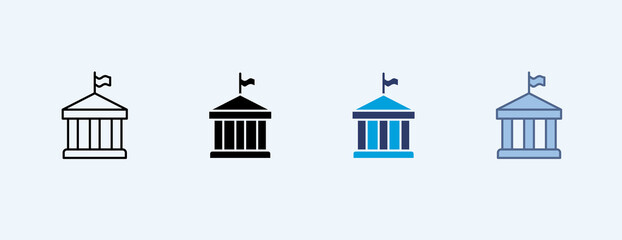 Fototapeta premium Goverment Multiple Icon Illustration Vector