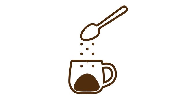 instant coffee preparing making process step by step  instruction motion graphic