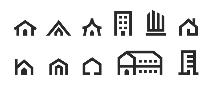 House icon set. It includes home, real estate, property, residential, building, and more icons.