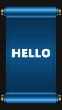Hello 2027 year animation text video background