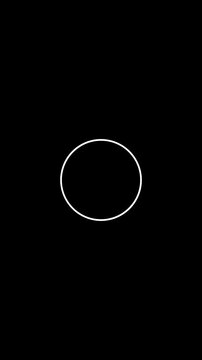 Minimal Loading Spinner Animation Loop &ndash; White Circular Activity Indicator on Black Background