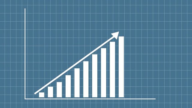 Trade for profit in the stock market. The stock price falls,abstract business graph chart icon arrow rising up 4K stock video 4K Resolution,