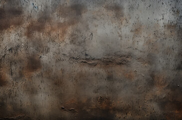 Fototapeta premium Processed collage of old rusty metal sheet texture in daylight. Background for banner.