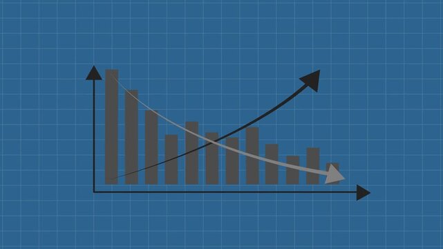   Quality improvement and cost reduction concept. in allusive graph chart showing marketing sales profit increasing to future target. 