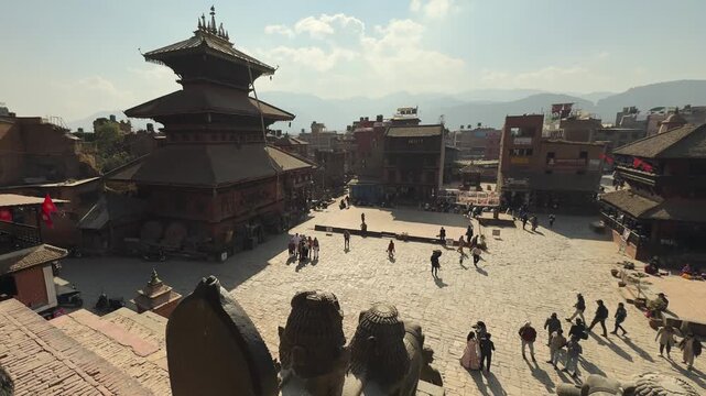  Glimpese of temple of Bhaktapur in Nepal.