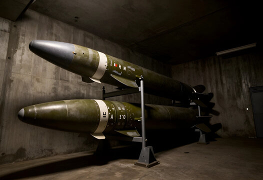 Two ballistic missiles in underground storage