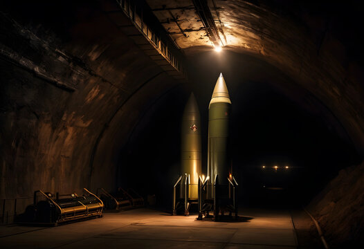Two ballistic missiles in underground storage tunnel