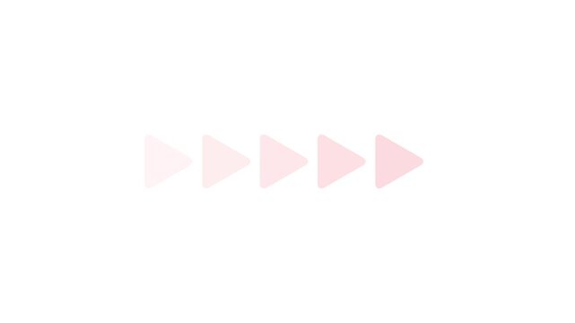Right directional arrow icon animation. Animated arrows for the overlay video layer. Arrow icon concept  4k animation.