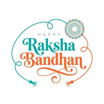 Happy Raksha Bandhan Sticker Greeting Template Design Illustration
