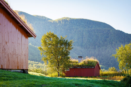 Turf Roof House in Kjerringoy, Norway