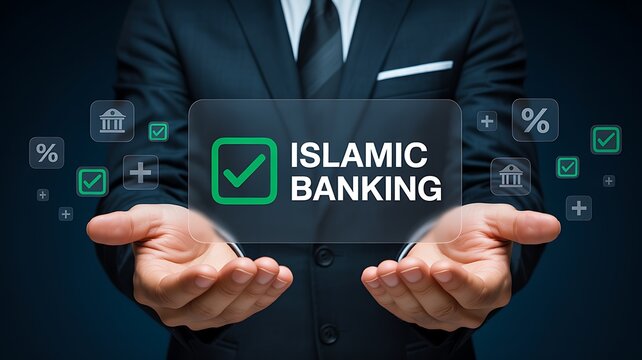 Islamic banking financial services and sharia compliant finance concept