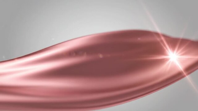 Elegant Rose Gold Silk 4K Motion Video Loop with Fluid Wave and Flare