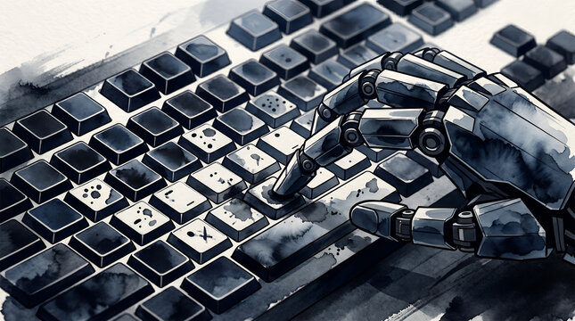 AI coding and writing automation background