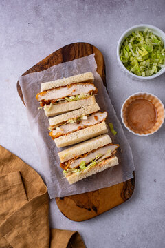 Japanese chicken katsu sando sandwich