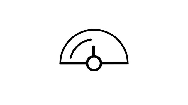 speed meter animation, speed test. Technical analysis meter icon abstract. Speedometer .