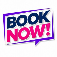 Naklejka premium Colorful book now speech bubble graphic design