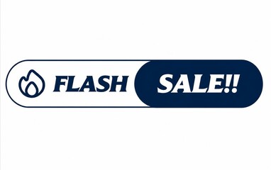 Fototapeta premium Flash sale banner with lightning bolt icon and sale text in modern style