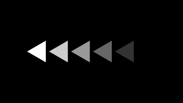 Animated traffic directional arrows sign. Left arrow for road direction. Flashing direction indicators