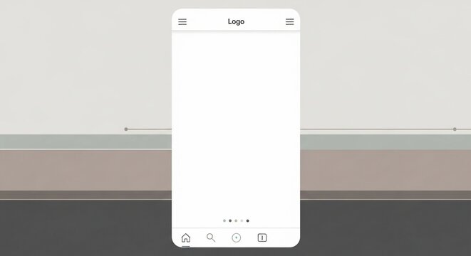 Smartphone blank screen mockup